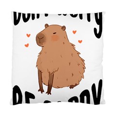 Capybara T- Shirt Cute Gentlemen Capybara T- Shirt Yoga Reflexion Pose T- Shirtyoga Reflexion Pose T- Shirt Standard Cushion Case (one Side) by hizuto