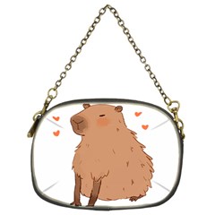 Capybara T- Shirt Cute Gentlemen Capybara T- Shirt Yoga Reflexion Pose T- Shirtyoga Reflexion Pose T- Shirt Chain Purse (two Sides) by hizuto