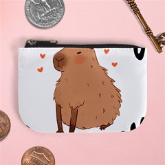 Capybara T- Shirt Cute Gentlemen Capybara T- Shirt Yoga Reflexion Pose T- Shirtyoga Reflexion Pose T- Shirt Mini Coin Purse by hizuto