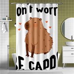 Capybara T- Shirt Cute Gentlemen Capybara T- Shirt Yoga Reflexion Pose T- Shirtyoga Reflexion Pose T- Shirt Shower Curtain 48  x 72  (Small)  Curtain(48  X 72 )