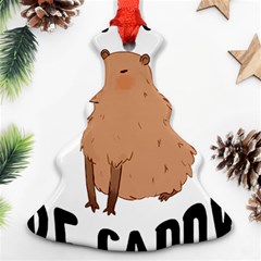 Capybara T- Shirt Cute Gentlemen Capybara T- Shirt Yoga Reflexion Pose T- Shirtyoga Reflexion Pose T- Shirt Christmas Tree Ornament (two Sides)