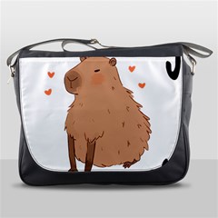 Capybara T- Shirt Cute Gentlemen Capybara T- Shirt Yoga Reflexion Pose T- Shirtyoga Reflexion Pose T- Shirt Messenger Bag by hizuto