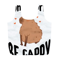 Capybara T- Shirt Cute Gentlemen Capybara T- Shirt Yoga Reflexion Pose T- Shirtyoga Reflexion Pose T- Shirt Full Print Recycle Bag (l) by hizuto