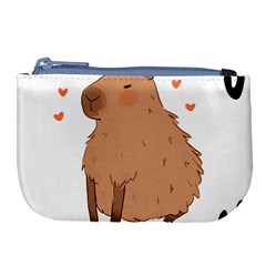 Capybara T- Shirt Cute Gentlemen Capybara T- Shirt Yoga Reflexion Pose T- Shirtyoga Reflexion Pose T- Shirt Large Coin Purse by hizuto