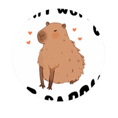 Capybara T- Shirt Cute Gentlemen Capybara T- Shirt Yoga Reflexion Pose T- Shirtyoga Reflexion Pose T- Shirt Mini Round Pill Box (pack Of 3) by hizuto