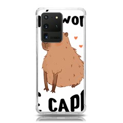 Capybara T- Shirt Cute Gentlemen Capybara T- Shirt Yoga Reflexion Pose T- Shirtyoga Reflexion Pose T- Shirt Samsung Galaxy S20 Ultra 6 9 Inch Tpu Uv Case by hizuto