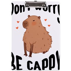 Capybara T- Shirt Cute Gentlemen Capybara T- Shirt Yoga Reflexion Pose T- Shirtyoga Reflexion Pose T- Shirt A4 Acrylic Clipboard by hizuto