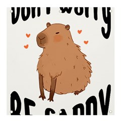 Capybara T- Shirt Cute Gentlemen Capybara T- Shirt Yoga Reflexion Pose T- Shirtyoga Reflexion Pose T- Shirt Banner And Sign 4  X 4  by hizuto