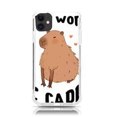 Capybara T- Shirt Cute Gentlemen Capybara T- Shirt Yoga Reflexion Pose T- Shirtyoga Reflexion Pose T- Shirt Iphone 11 Tpu Uv Print Case by hizuto