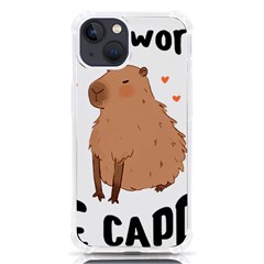 Capybara T- Shirt Cute Gentlemen Capybara T- Shirt Yoga Reflexion Pose T- Shirtyoga Reflexion Pose T- Shirt Iphone 13 Tpu Uv Print Case by hizuto