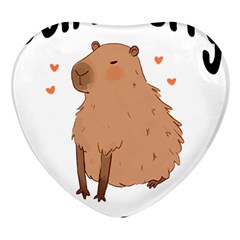 Capybara T- Shirt Cute Gentlemen Capybara T- Shirt Yoga Reflexion Pose T- Shirtyoga Reflexion Pose T- Shirt Heart Glass Fridge Magnet (4 Pack) by hizuto