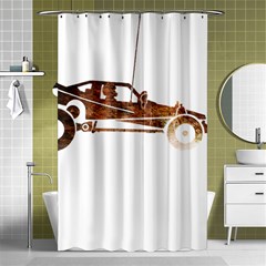 Vintage Rc Cars T- Shirt Vintage Modelcar Classic Rc Buggy Racing Cars Addict T- Shirt Shower Curtain 48  X 72  (small)  by ZUXUMI