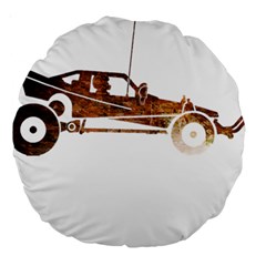 Vintage Rc Cars T- Shirt Vintage Modelcar Classic Rc Buggy Racing Cars Addict T- Shirt Large 18  Premium Round Cushions by ZUXUMI