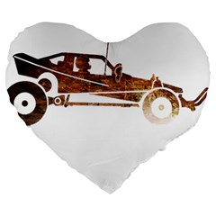 Vintage Rc Cars T- Shirt Vintage Modelcar Classic Rc Buggy Racing Cars Addict T- Shirt Large 19  Premium Heart Shape Cushions