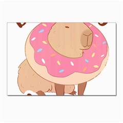 Capybara T- Shirt Cute Gentlemen Capybara T- Shirt Yoga Reflexion Pose T- Shirtyoga Reflexion Pose T- Shirt Postcards 5  X 7  (pkg Of 10)