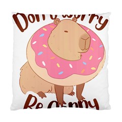 Capybara T- Shirt Cute Gentlemen Capybara T- Shirt Yoga Reflexion Pose T- Shirtyoga Reflexion Pose T- Shirt Standard Cushion Case (one Side) by hizuto