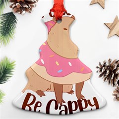 Capybara T- Shirt Cute Gentlemen Capybara T- Shirt Yoga Reflexion Pose T- Shirtyoga Reflexion Pose T- Shirt Ornament (christmas Tree)  by hizuto