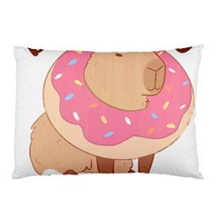 Capybara T- Shirt Cute Gentlemen Capybara T- Shirt Yoga Reflexion Pose T- Shirtyoga Reflexion Pose T- Shirt Pillow Case (two Sides) by hizuto