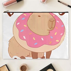 Capybara T- Shirt Cute Gentlemen Capybara T- Shirt Yoga Reflexion Pose T- Shirtyoga Reflexion Pose T- Shirt Cosmetic Bag (xxxl) by hizuto