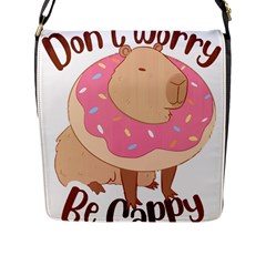 Capybara T- Shirt Cute Gentlemen Capybara T- Shirt Yoga Reflexion Pose T- Shirtyoga Reflexion Pose T- Shirt Flap Closure Messenger Bag (l) by hizuto