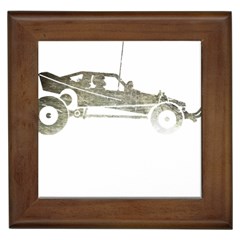 Vintage Rc Cars T- Shirt Vintage Modelcar Retro Rc Buggy Racing Cars Addict T- Shirt (1) Framed Tile by ZUXUMI