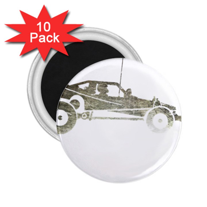 Vintage Rc Cars T- Shirt Vintage Modelcar Retro Rc Buggy Racing Cars Addict T- Shirt (1) 2.25  Magnets (10 pack) 