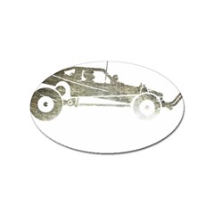 Vintage Rc Cars T- Shirt Vintage Modelcar Retro Rc Buggy Racing Cars Addict T- Shirt (1) Sticker Oval (10 Pack) by ZUXUMI