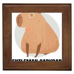 Capybara T- Shirt Gentlemen Capybara - A Cute Funny Capybara Illustration T- Shirt Yoga Reflexion Pose T- Shirtyoga Reflexion Pose T- Shirt Framed Tile by hizuto