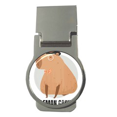 Capybara T- Shirt Gentlemen Capybara - A Cute Funny Capybara Illustration T- Shirt Yoga Reflexion Pose T- Shirtyoga Reflexion Pose T- Shirt Money Clips (round)  by hizuto