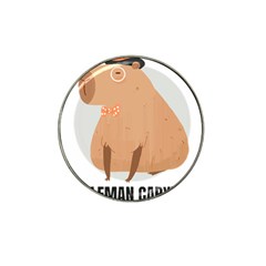 Capybara T- Shirt Gentlemen Capybara - A Cute Funny Capybara Illustration T- Shirt Yoga Reflexion Pose T- Shirtyoga Reflexion Pose T- Shirt Hat Clip Ball Marker (4 Pack) by hizuto