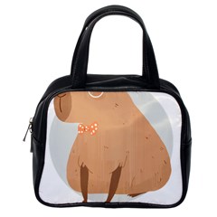 Capybara T- Shirt Gentlemen Capybara - A Cute Funny Capybara Illustration T- Shirt Yoga Reflexion Pose T- Shirtyoga Reflexion Pose T- Shirt Classic Handbag (one Side) by hizuto