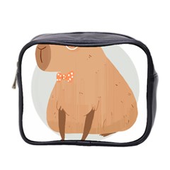 Capybara T- Shirt Gentlemen Capybara - A Cute Funny Capybara Illustration T- Shirt Yoga Reflexion Pose T- Shirtyoga Reflexion Pose T- Shirt Mini Toiletries Bag (two Sides) by hizuto