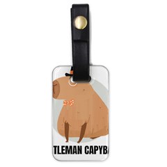 Capybara T- Shirt Gentlemen Capybara - A Cute Funny Capybara Illustration T- Shirt Yoga Reflexion Pose T- Shirtyoga Reflexion Pose T- Shirt Luggage Tag (one Side) by hizuto