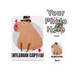 Capybara T- Shirt Gentlemen Capybara - A Cute Funny Capybara Illustration T- Shirt Yoga Reflexion Pose T- Shirtyoga Reflexion Pose T- Shirt Playing Cards 54 Designs (Mini) Front - Diamond4