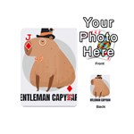 Capybara T- Shirt Gentlemen Capybara - A Cute Funny Capybara Illustration T- Shirt Yoga Reflexion Pose T- Shirtyoga Reflexion Pose T- Shirt Playing Cards 54 Designs (Mini) Front - DiamondJ