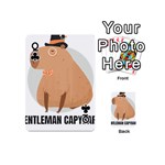 Capybara T- Shirt Gentlemen Capybara - A Cute Funny Capybara Illustration T- Shirt Yoga Reflexion Pose T- Shirtyoga Reflexion Pose T- Shirt Playing Cards 54 Designs (Mini) Front - ClubQ