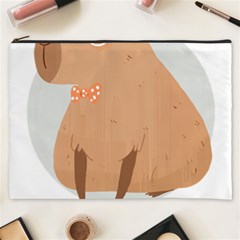 Capybara T- Shirt Gentlemen Capybara - A Cute Funny Capybara Illustration T- Shirt Yoga Reflexion Pose T- Shirtyoga Reflexion Pose T- Shirt Cosmetic Bag (xxxl) by hizuto