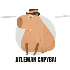 Capybara T- Shirt Gentlemen Capybara - A Cute Funny Capybara Illustration T- Shirt Yoga Reflexion Pose T- Shirtyoga Reflexion Pose T- Shirt Lightweight Drawstring Pouch (xl) by hizuto