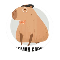 Capybara T- Shirt Gentlemen Capybara - A Cute Funny Capybara Illustration T- Shirt Yoga Reflexion Pose T- Shirtyoga Reflexion Pose T- Shirt Mini Round Pill Box (pack Of 5) by hizuto