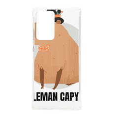 Capybara T- Shirt Gentlemen Capybara - A Cute Funny Capybara Illustration T- Shirt Yoga Reflexion Pose T- Shirtyoga Reflexion Pose T- Shirt Samsung Galaxy Note 20 Ultra Tpu Uv Case by hizuto