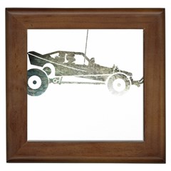 Vintage Rc Cars T- Shirt Vintage Modelcar Retro Rc Buggy Racing Cars Addict T- Shirt Framed Tile by ZUXUMI