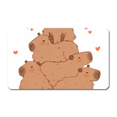 Capybara T- Shirt I Just Really Like Capybaras O K T- Shirt Yoga Reflexion Pose T- Shirtyoga Reflexion Pose T- Shirt Magnet (rectangular) by hizuto