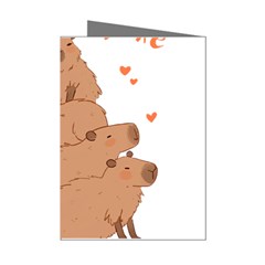 Capybara T- Shirt I Just Really Like Capybaras O K T- Shirt Yoga Reflexion Pose T- Shirtyoga Reflexion Pose T- Shirt Mini Greeting Cards (pkg Of 8) by hizuto