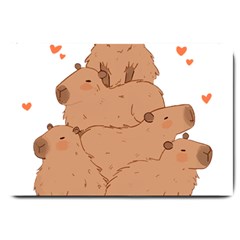 Capybara T- Shirt I Just Really Like Capybaras O K T- Shirt Yoga Reflexion Pose T- Shirtyoga Reflexion Pose T- Shirt Large Doormat by hizuto