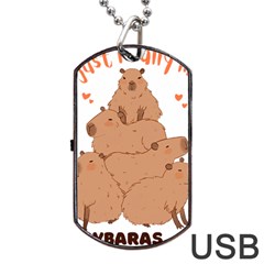 Capybara T- Shirt I Just Really Like Capybaras O K T- Shirt Yoga Reflexion Pose T- Shirtyoga Reflexion Pose T- Shirt Dog Tag Usb Flash (one Side) by hizuto