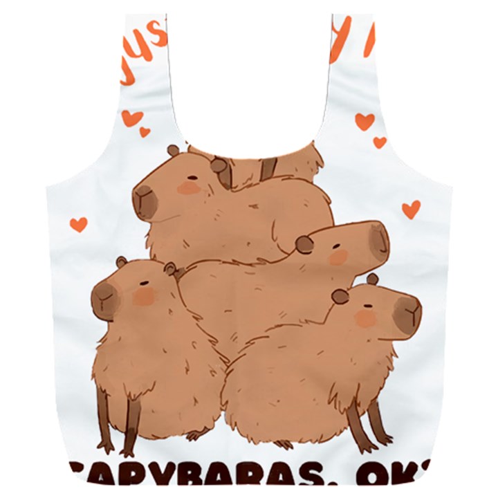 Capybara T- Shirt I Just Really Like Capybaras O K T- Shirt Yoga Reflexion Pose T- Shirtyoga Reflexion Pose T- Shirt Full Print Recycle Bag (XXL)