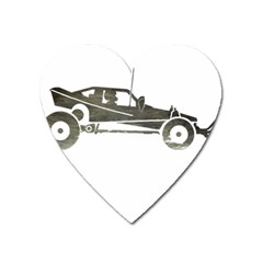 Vintage Rc Cars T- Shirt Vintage Sundown Retro Rc Buggy Racing Cars Addict T- Shirt Heart Magnet by ZUXUMI