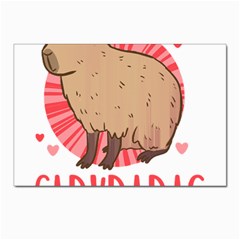 Capybara T- Shirt Just A Girl Who Loves Capybaras T- Shirt Yoga Reflexion Pose T- Shirtyoga Reflexion Pose T- Shirt Postcard 4 x 6  (pkg Of 10) by hizuto