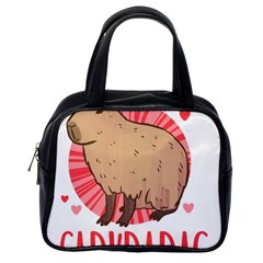 Capybara T- Shirt Just A Girl Who Loves Capybaras T- Shirt Yoga Reflexion Pose T- Shirtyoga Reflexion Pose T- Shirt Classic Handbag (one Side) by hizuto