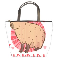 Capybara T- Shirt Just A Girl Who Loves Capybaras T- Shirt Yoga Reflexion Pose T- Shirtyoga Reflexion Pose T- Shirt Bucket Bag by hizuto